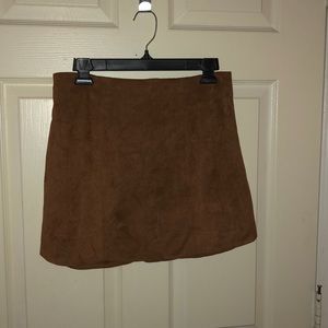 Faux suede skirt